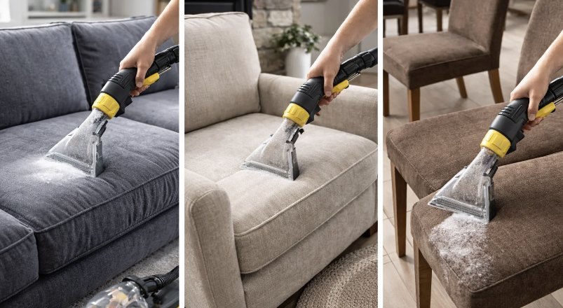 Nettoyage de canapé, fauteuil et chaise en tissu par injection-extraction à Limoges