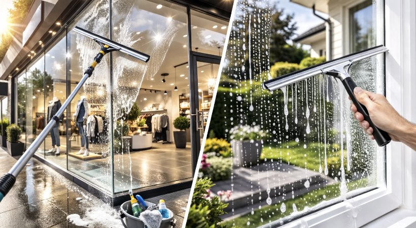 Lavage de vitrine de magasin et de baie vitrée à Limoges